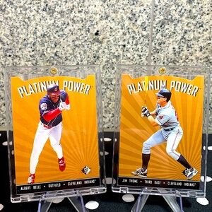Jim Thome & Albert Belle Cleveland Guardians Indians HOF Legends With Cases!!